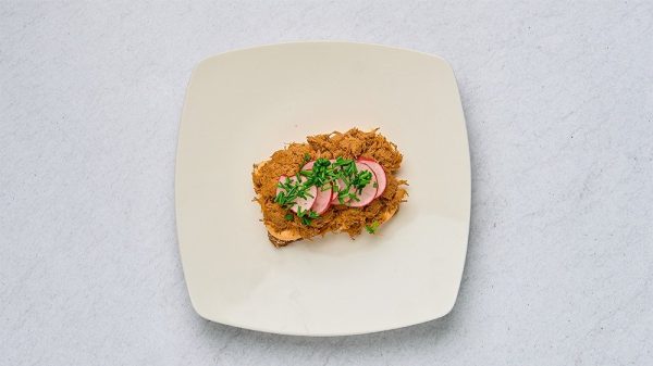 Smörrebröd Med Pulled Turkey